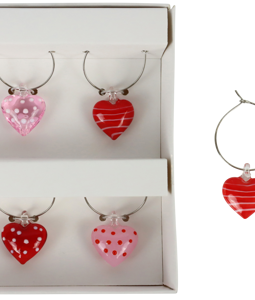 8973 MARQUEURS DE VERRE HEARTS 6P